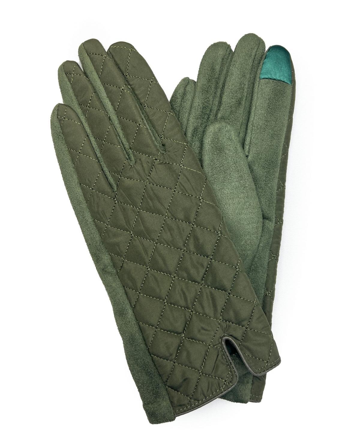 Marcus Adler Womens Quilted Faux Suede Touchscreen Glove Product Image