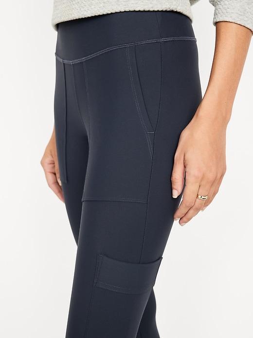 High-Waisted PowerSoft Cargo 7/8 Leggings Product Image