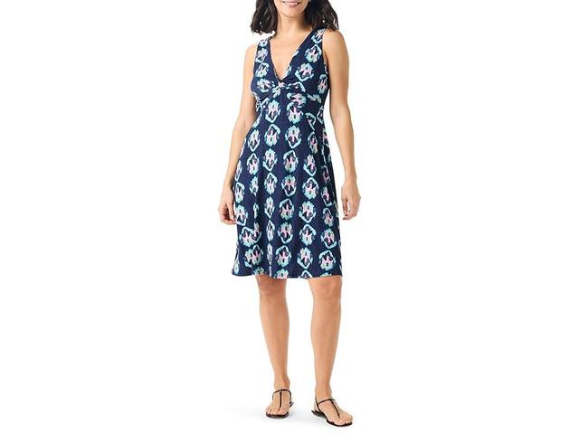 NIC+ZOE Petite Ocean Batik Dress (Indigo Multi) Women's Dress Product Image