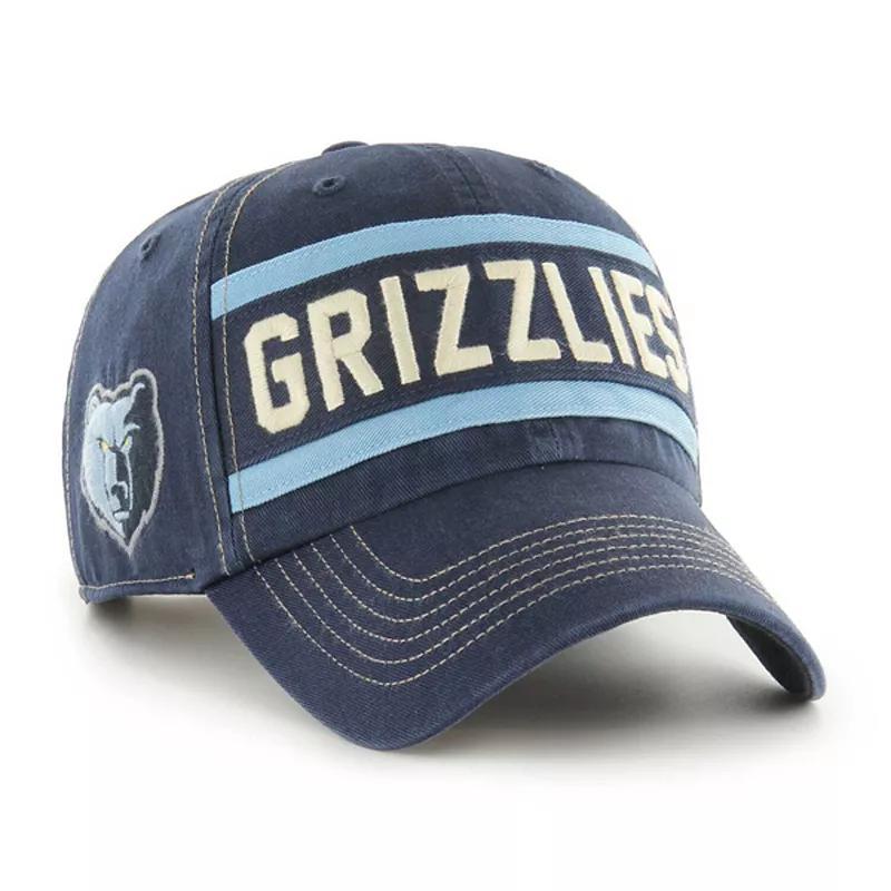 Mens 47 Brand Navy Distressed Memphis Grizzlies Quick Snap Clean Up Adjustable Hat Product Image