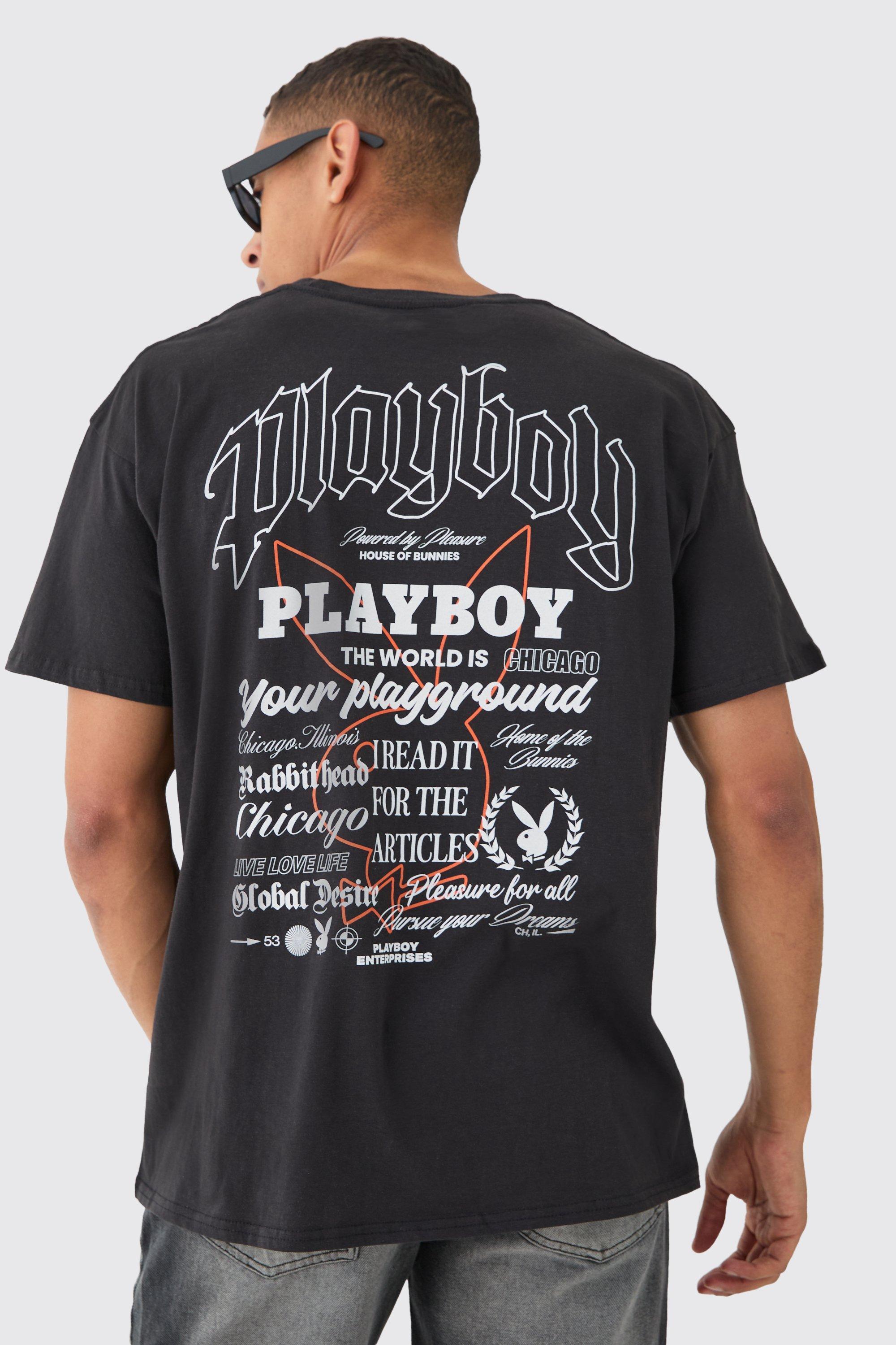 Oversized Playboy License T-shirt | boohooMAN USA Product Image