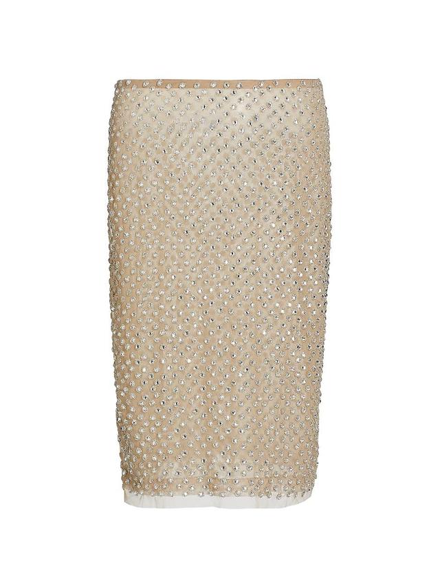 Womens Logan Crystal-Embellished Midi-Skirt Product Image