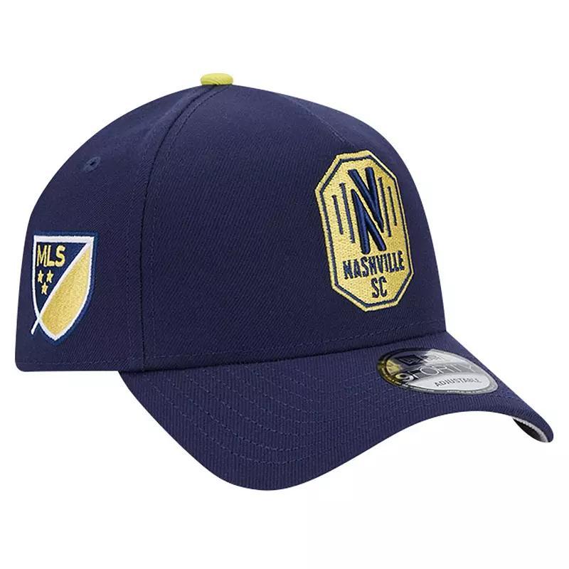 Mens New Era Nashville SC 2024 Kick Off Collection 9FORTY A-Frame Adjustable Hat, Blue Product Image