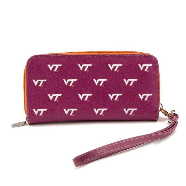 Womens Virginia Tech Hokies Zip-Around Wristlet Wallet - Maroon Product Image