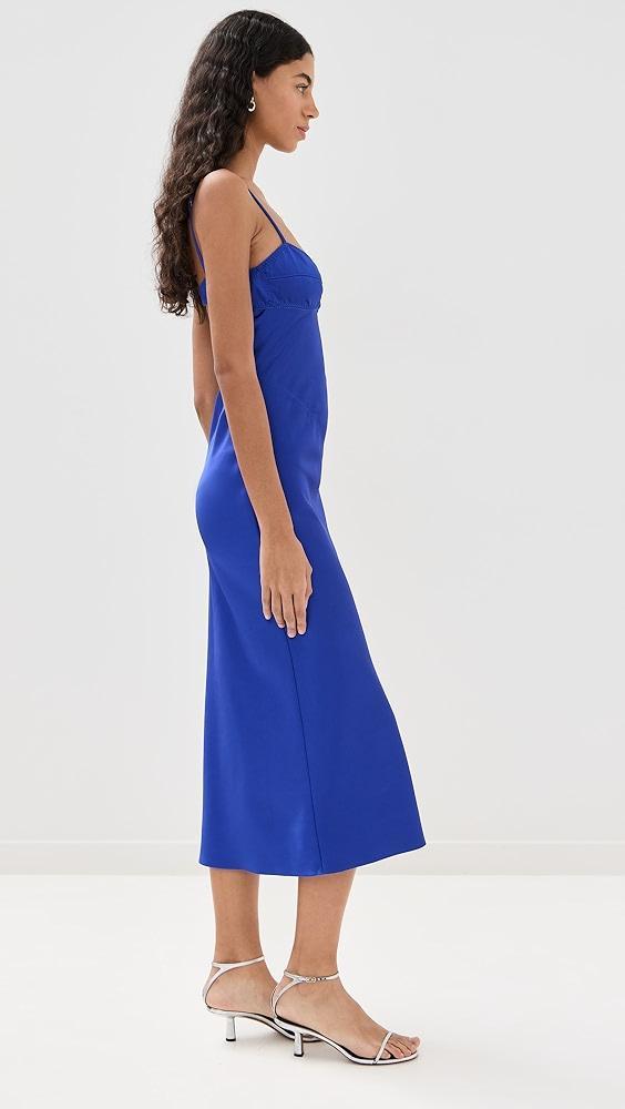 Anna October Electric Blue Waterlily Midi Dress | Shopbop Product Image