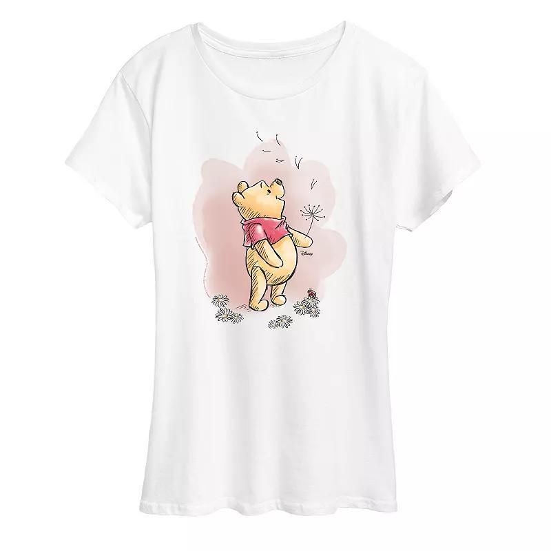 Disneys Winnie The Pooh Womens Dandelion Graphic Tee Product Image