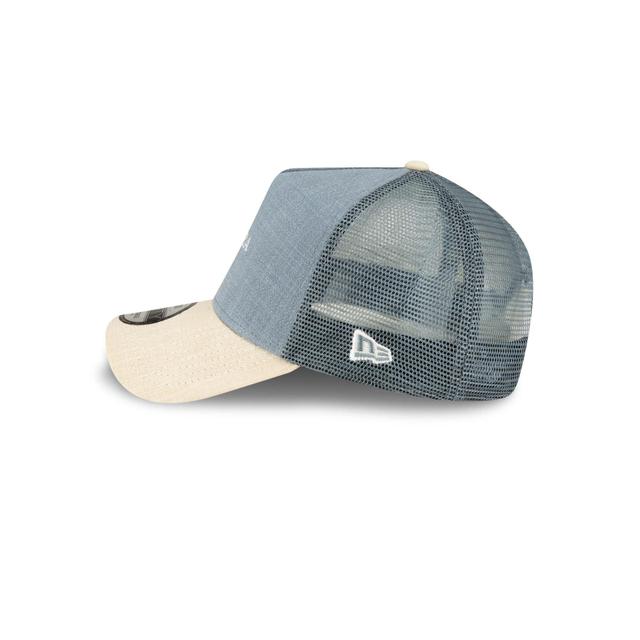 New Era Cap Soft Linen Slate 9FORTY A-Frame Trucker Hat Male Product Image