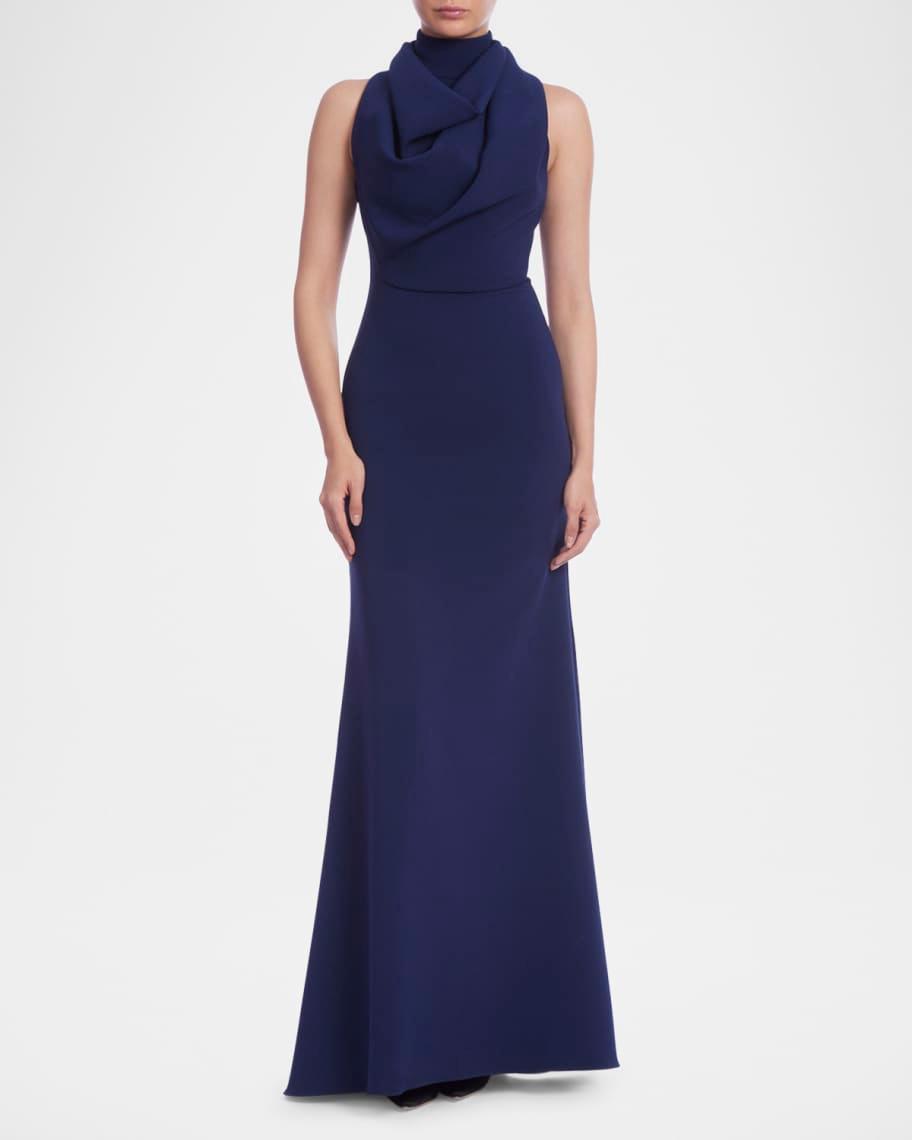 Sleeveless Draped High-Neck Gown product image