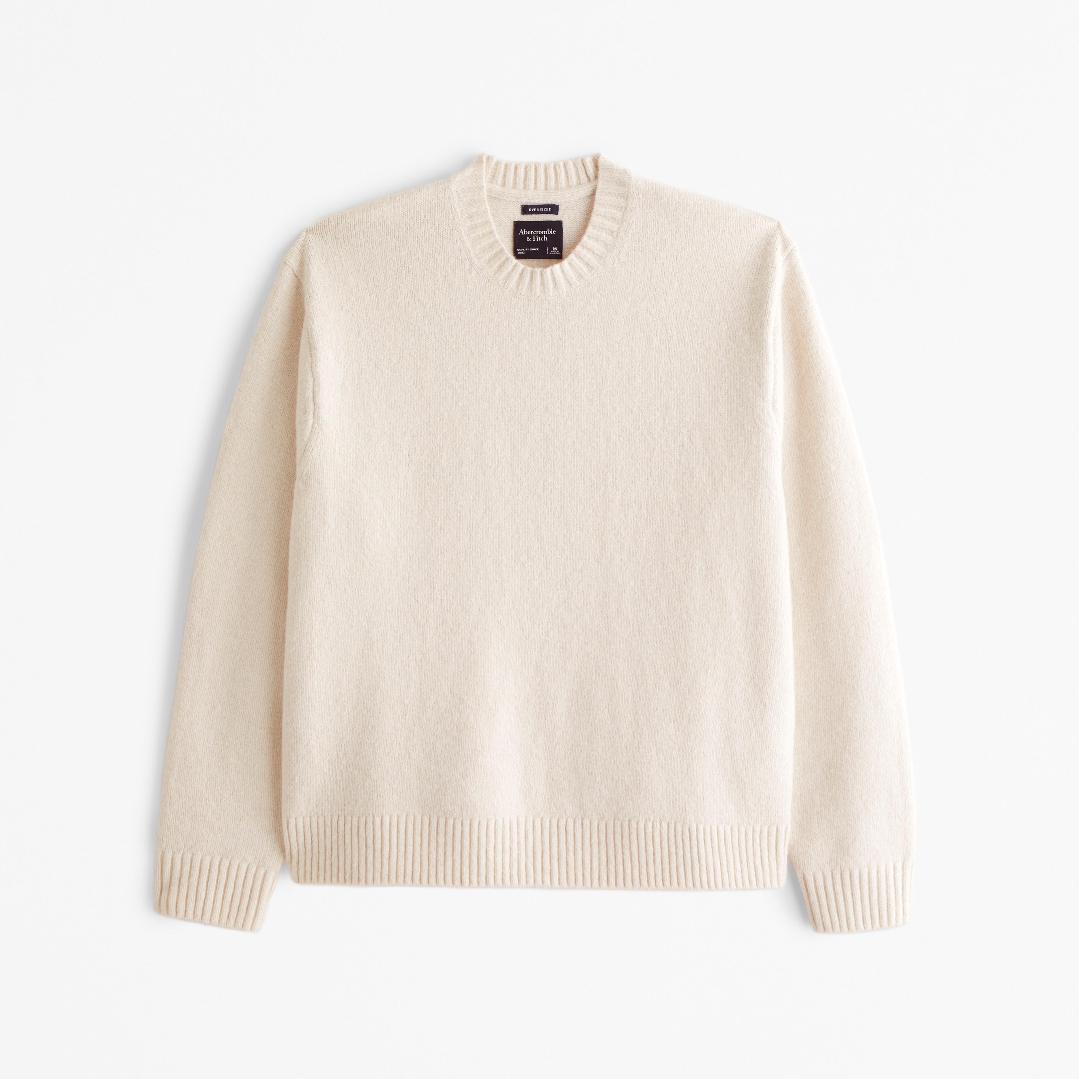 Oversized Marled Crew Sweater Product Image