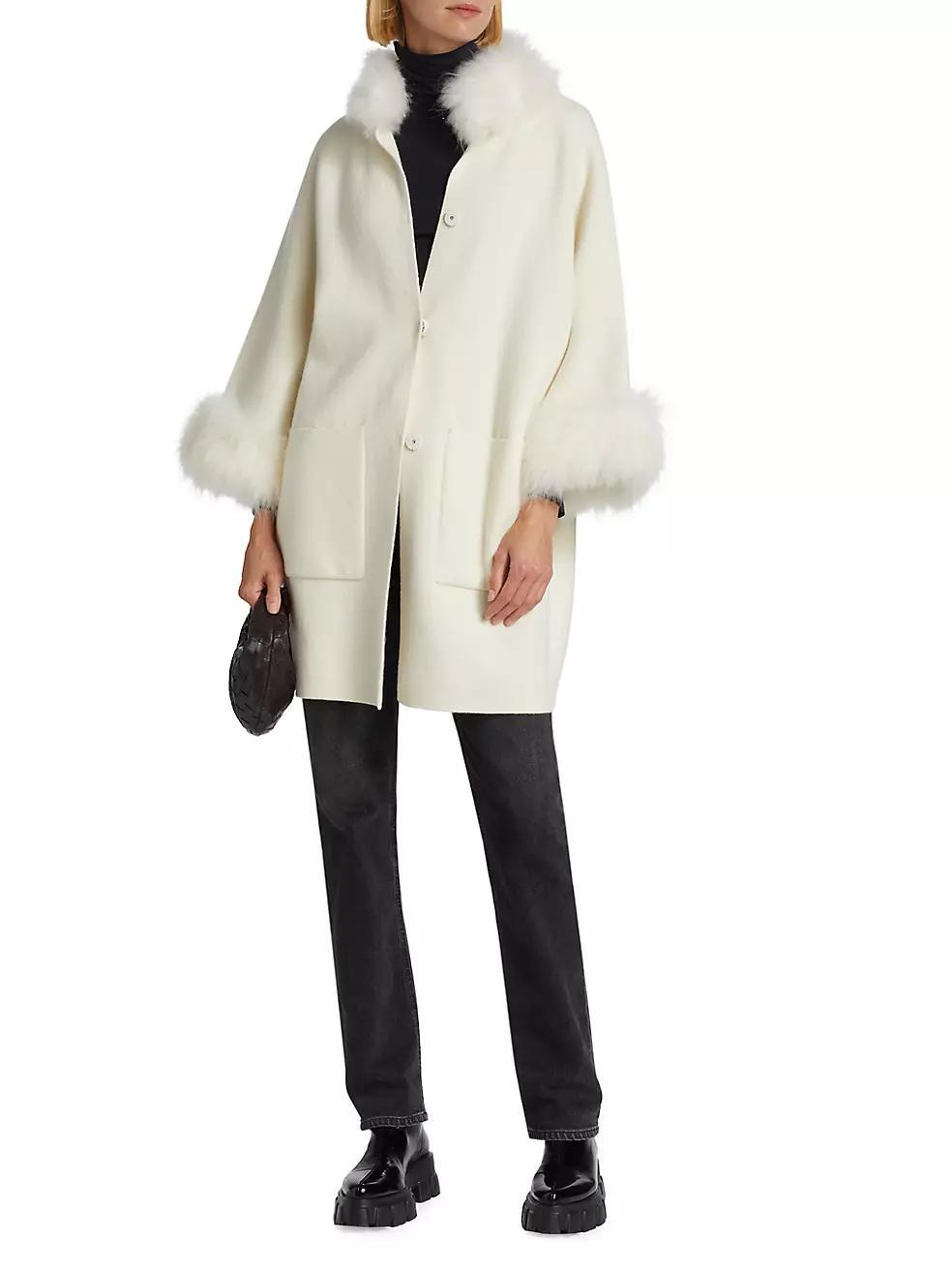 Cashmere Shearling-Trimmed Coat Product Image