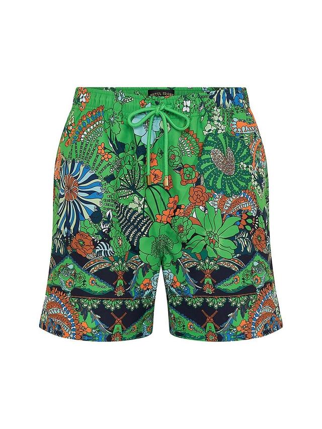 Mens Floral Drawstring Swim Shorts Product Image