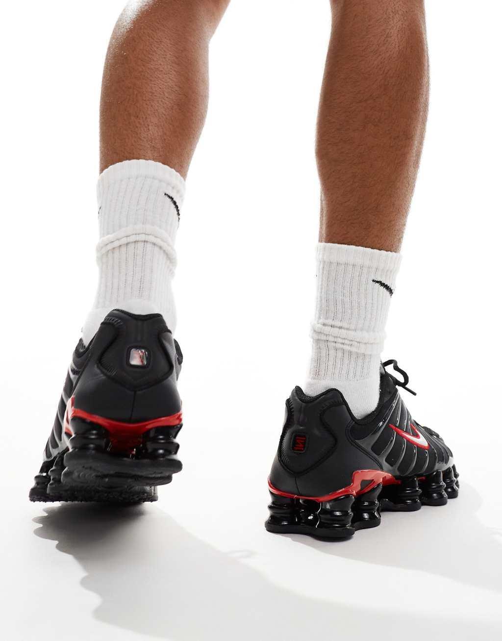 Nike Shox TL sneakers in black and red Product Image