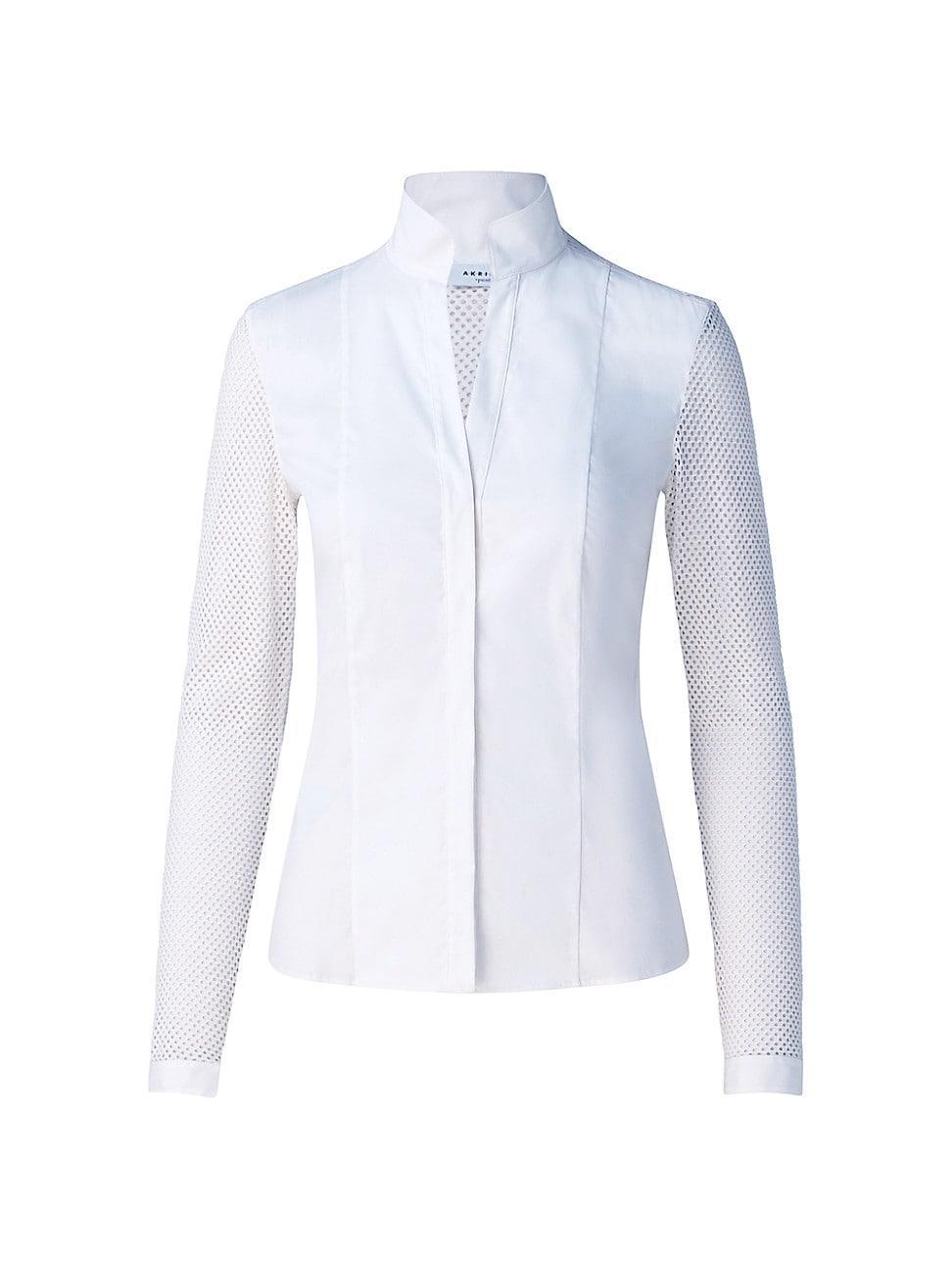 Womens Elements Mesh-Sleeve Blouse Product Image