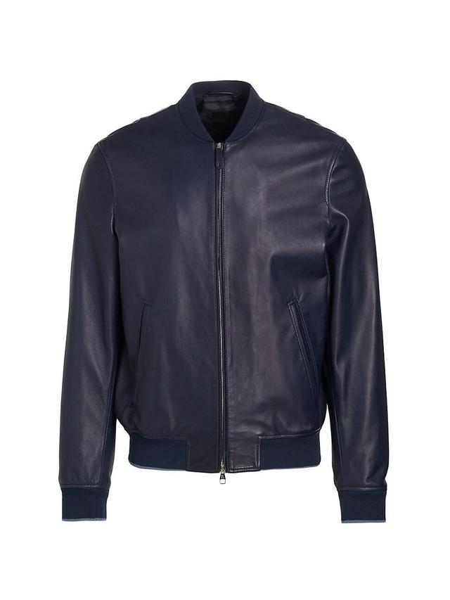 Mens Varsity Leather Jacket Product Image