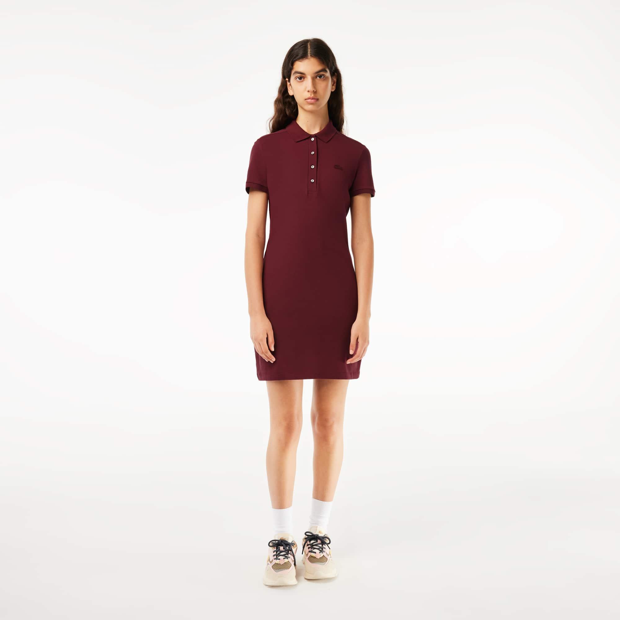 Women's Stretch Cotton Piqué Polo Dress Product Image