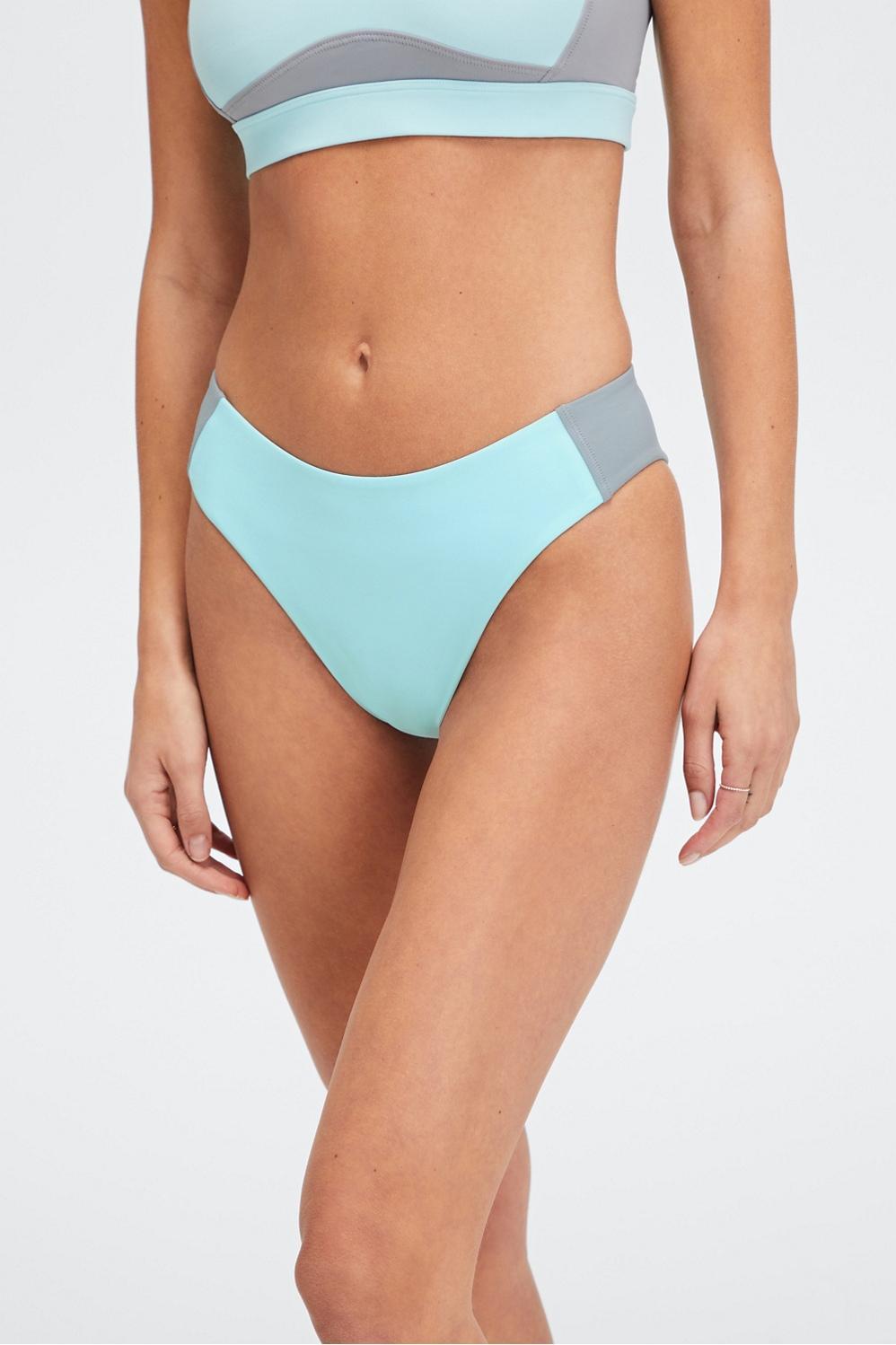 Fabletics Sporty Swim Brief Womens Blue Sky/Raincloud plus Size 1X Product Image