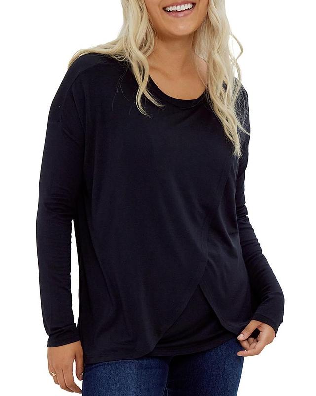 Ingrid & Isabel Long Sleeve Nursing Tee Product Image