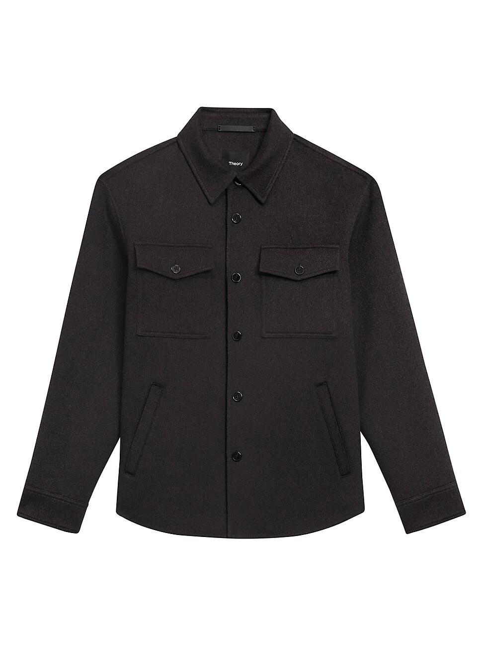 Mens Houndstooth Wool-Cashmere Shirt Jacket Product Image