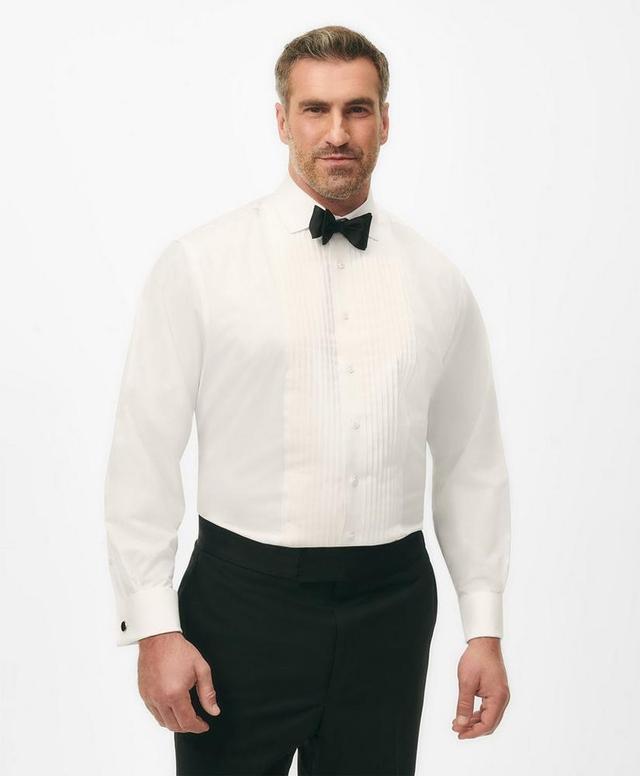 Big & Tall Supima® Cotton Poplin Londoner Collar, 10-Pleat Tuxedo Shirt Product Image