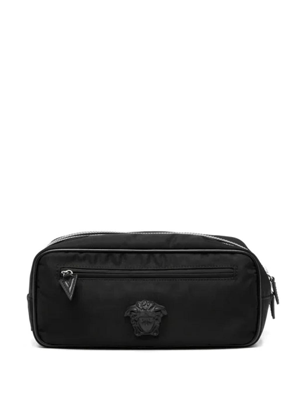 VERSACE Medusa Wash Bag In Blue Product Image