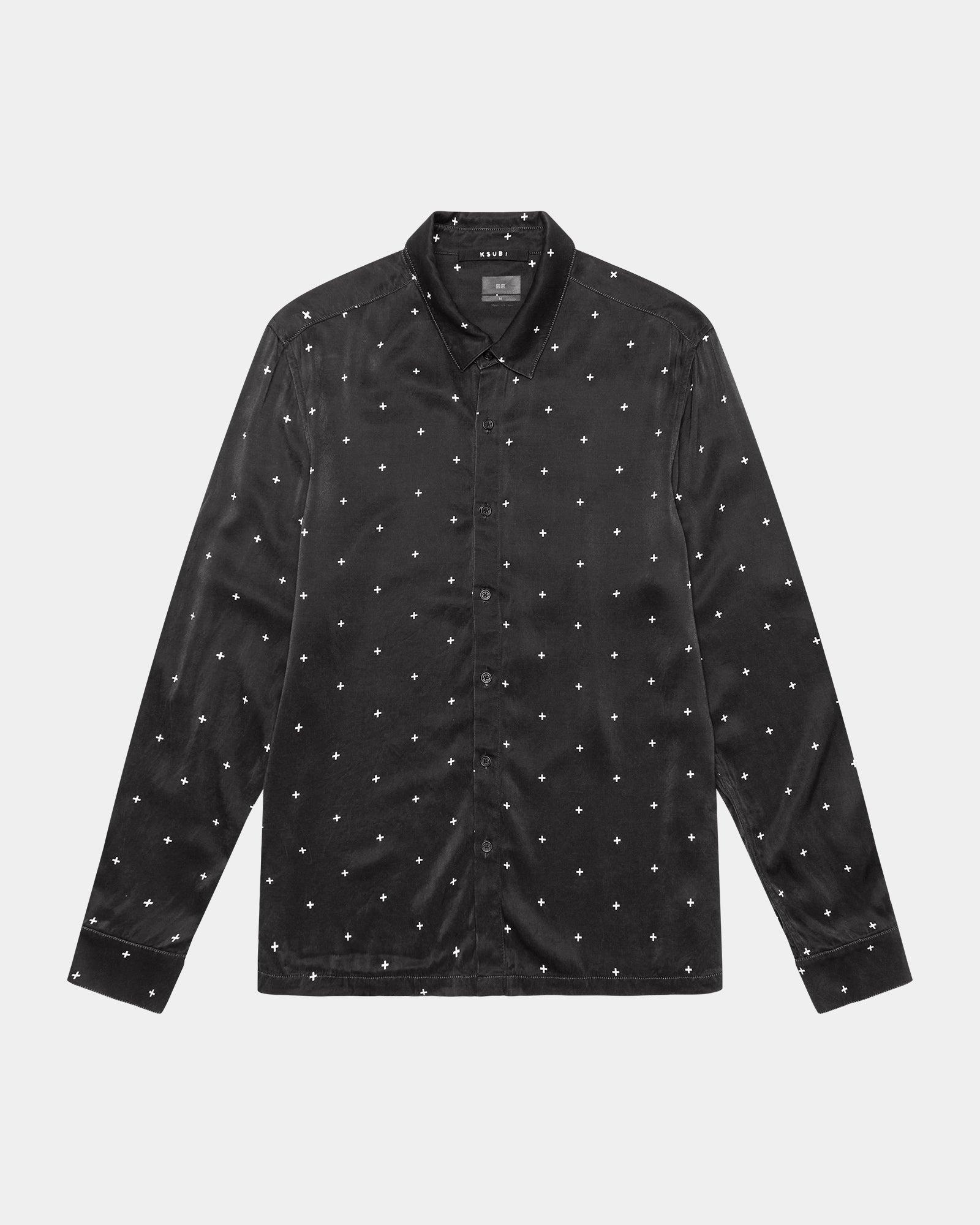 POLKA PLUS LS SHIRT BLACK Male Product Image