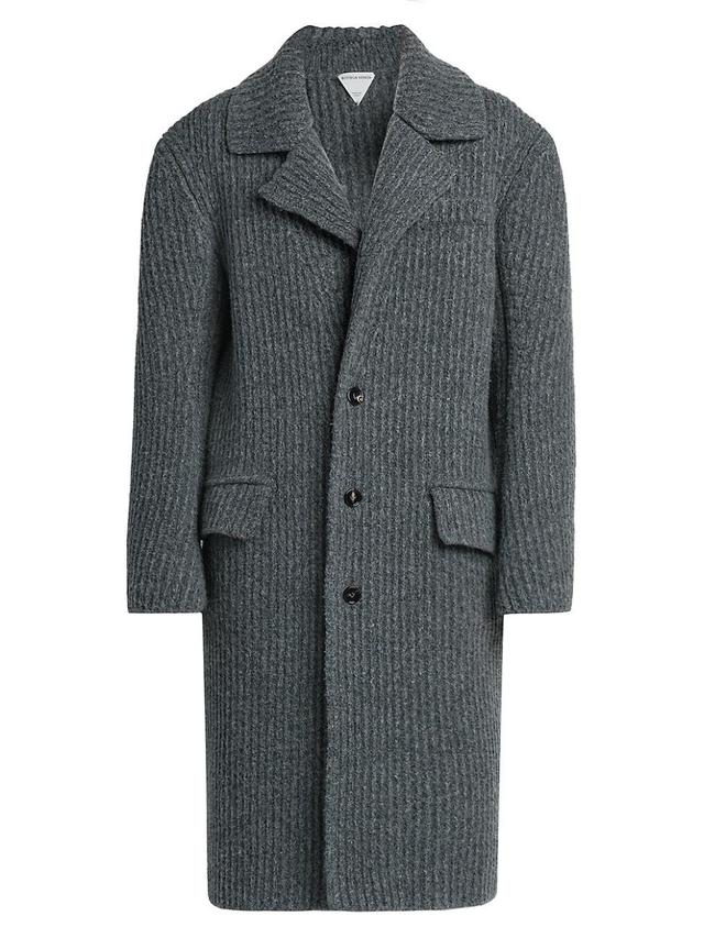 Mens Wool Longline Coat Product Image