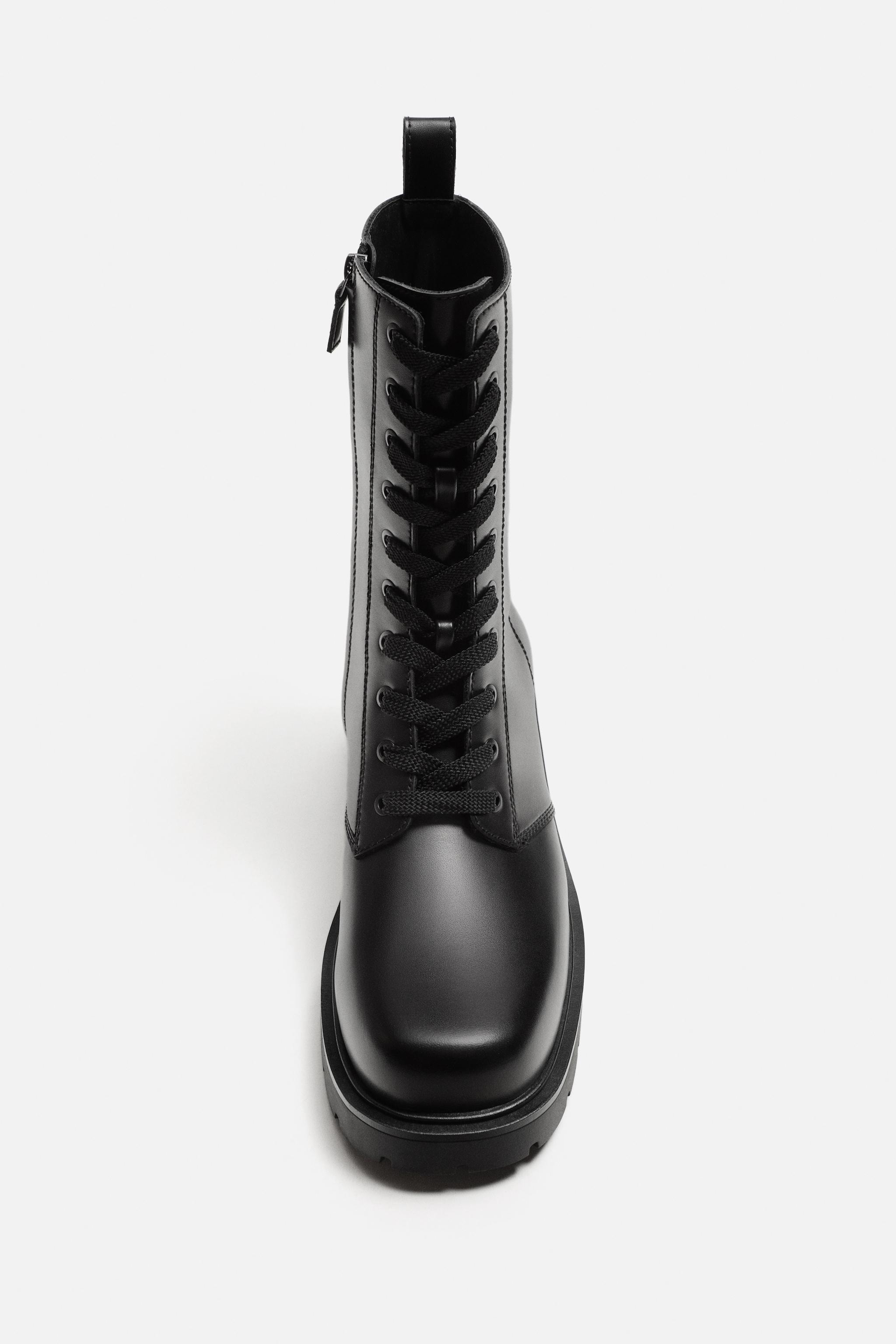 LACED BOOTS WITH THICK SOLES Product Image