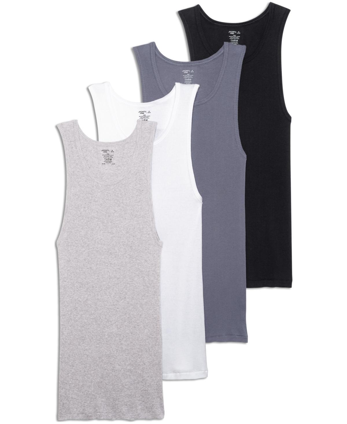 Jockey Mens Cotton A-shirt Tank Top, Pack of 4 Product Image