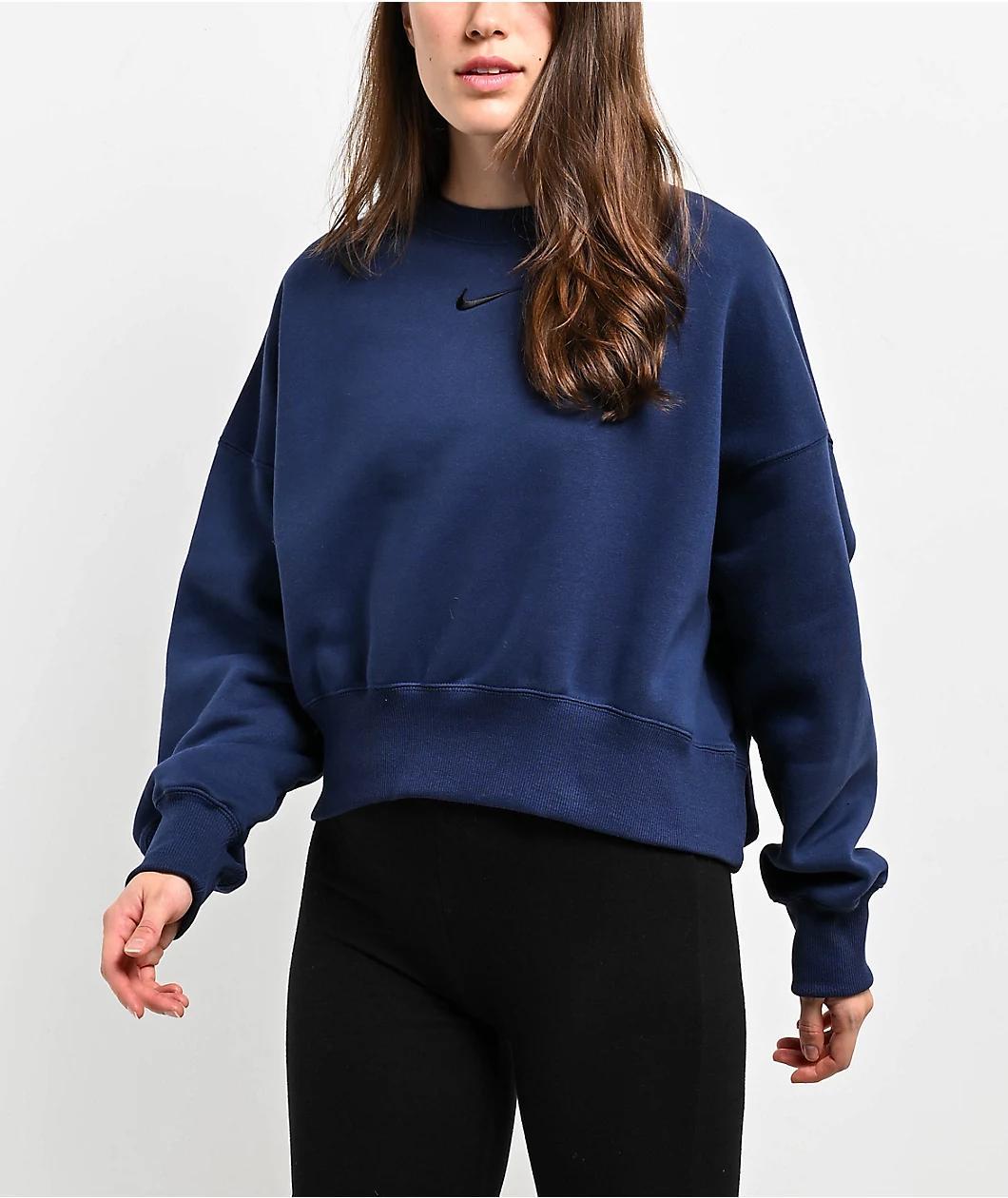 Nike Sportswear Phoenix Fleece Midnight Navy Oversize Crewneck Sweatshirt product image