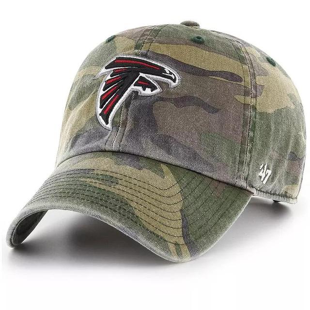 Mens 47 Camo Atlanta Falcons Woodland Clean Up Adjustable Hat Product Image