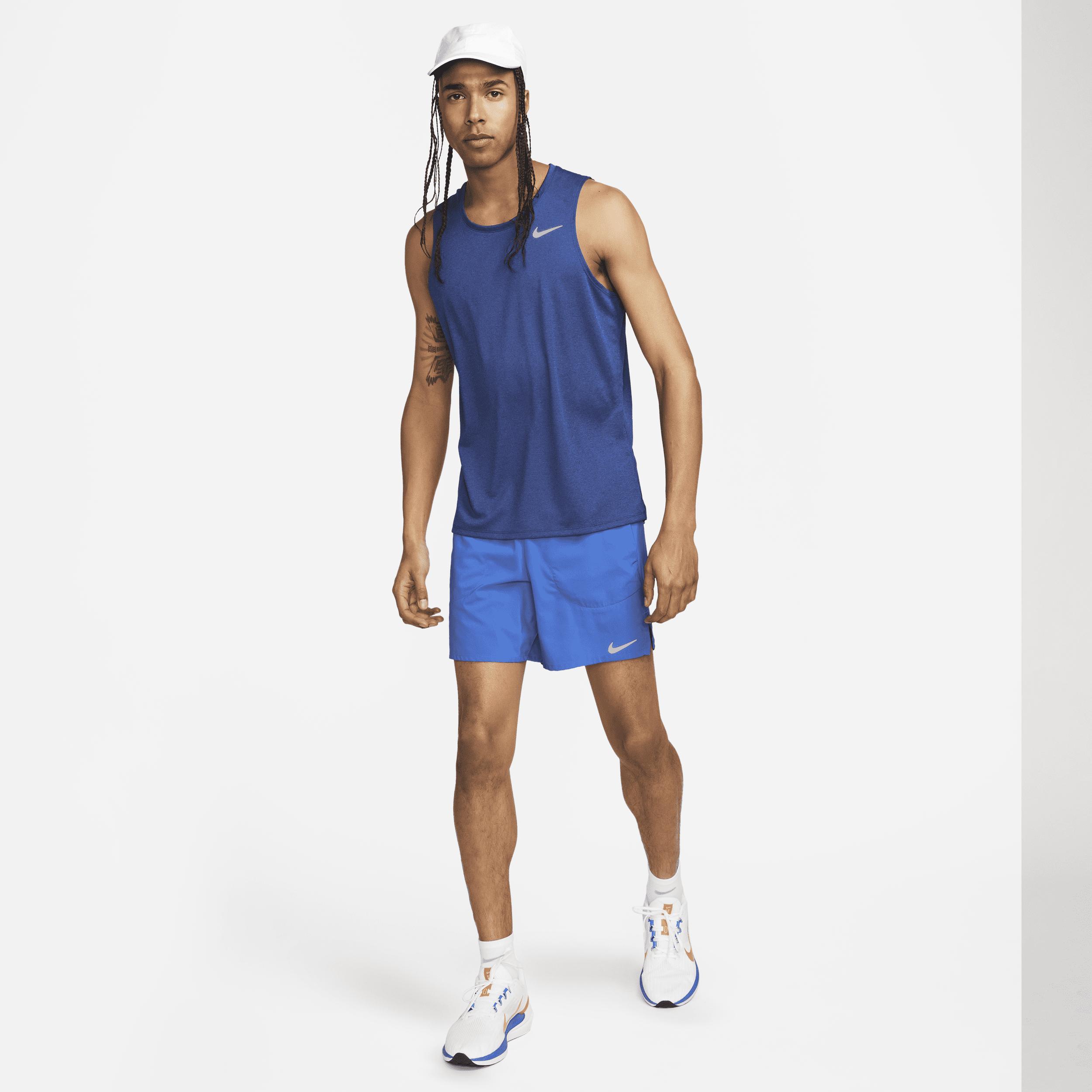 Nike Mens Miler Dri-fit Running Tank - Particle Grey Product Image