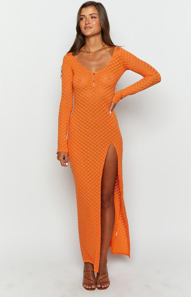 Celine Orange Knit Maxi Dress product image