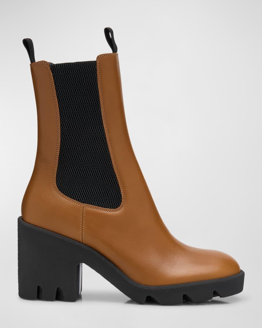 Stride Leather Lug-Sole Chelsea Booties Product Image