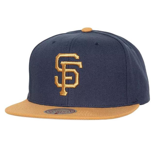 Mens Mitchell & Ness San Francisco Giants Work It Snapback Hat, Blue Product Image