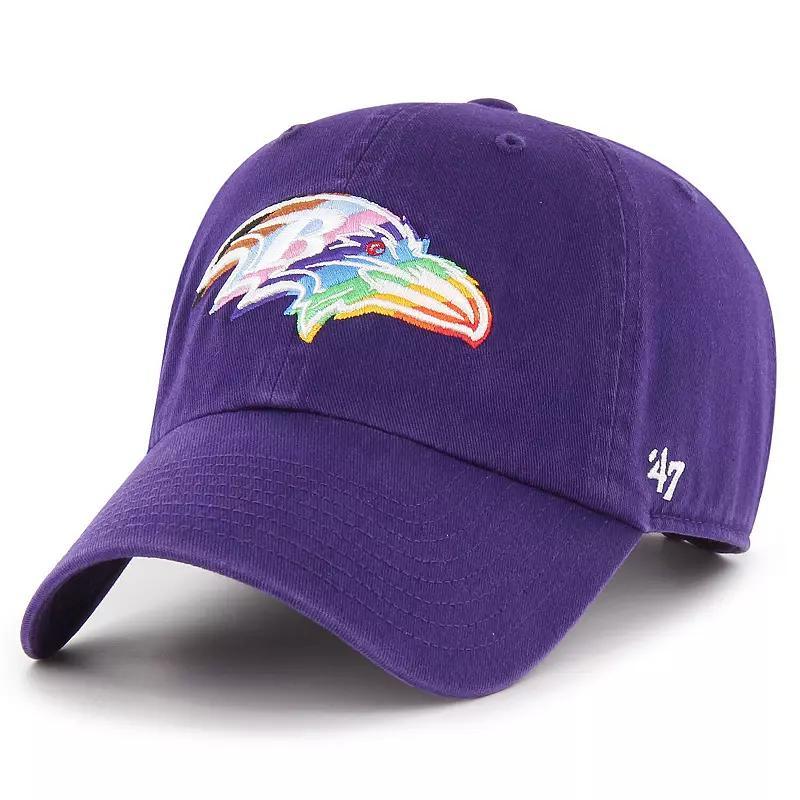 Mens 47 Baltimore Ravens Pride Clean Up Adjustable Hat Product Image