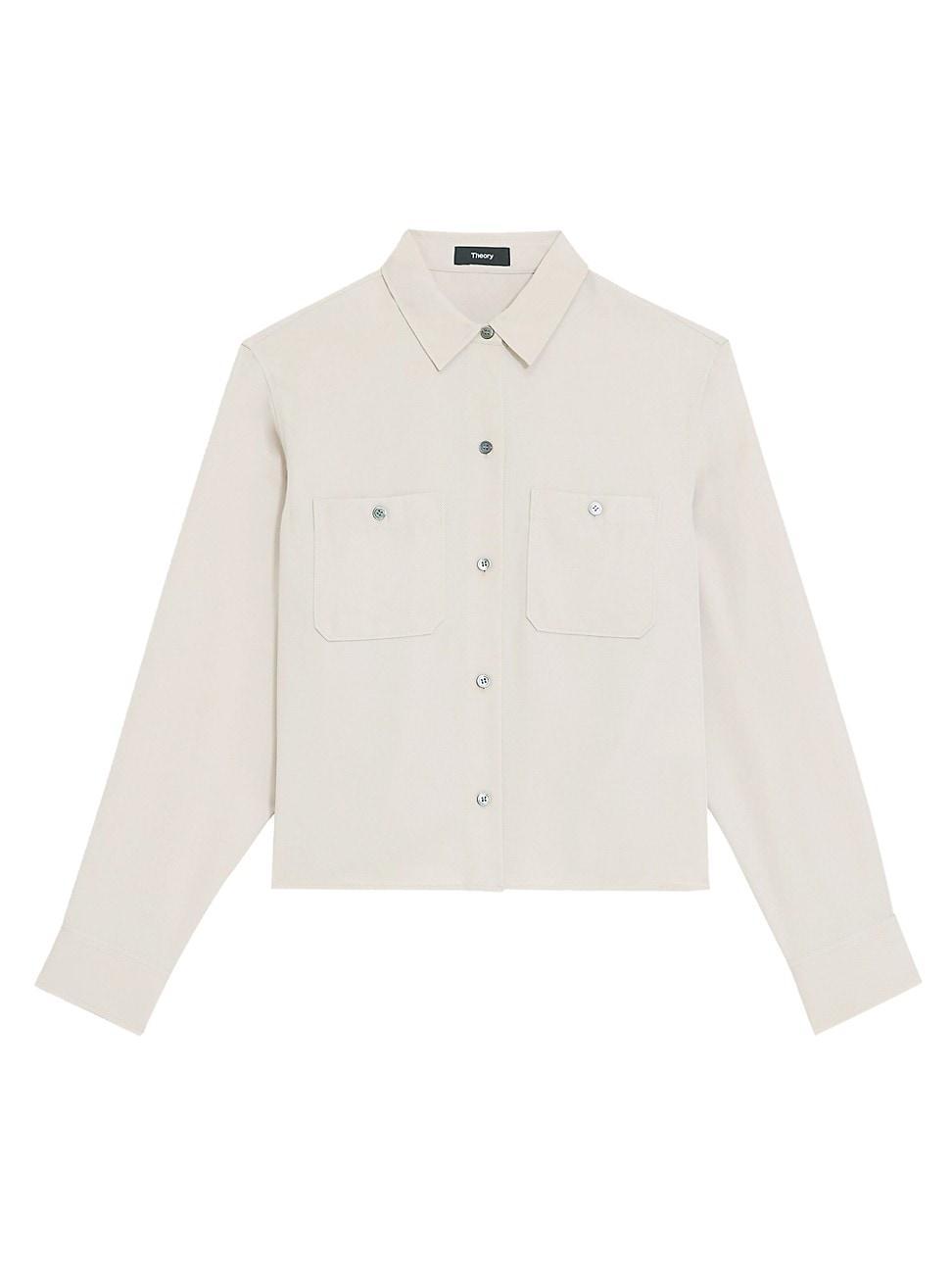 Womens Boxy Button-Front Shirt product image