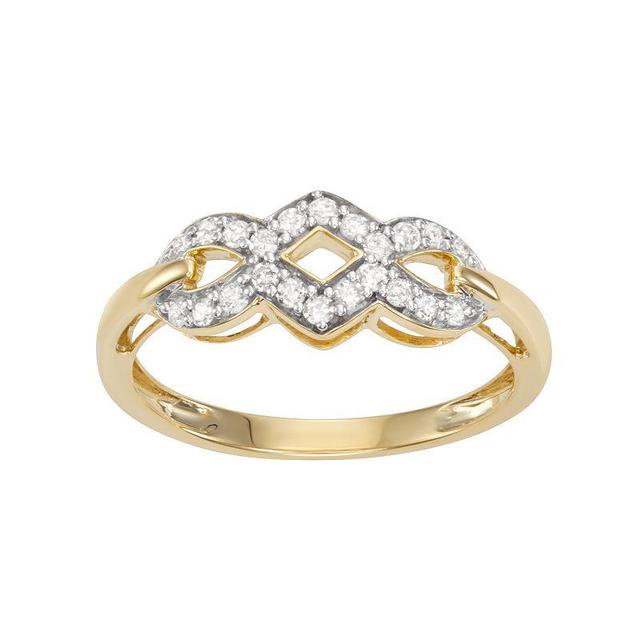 HDI 10k Gold 1/4 Carat T.W. Diamond Fashion Ring, Womens Product Image