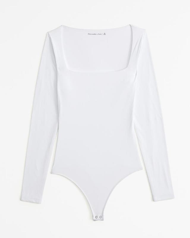 Soft Matte Seamless Long-Sleeve Squareneck Bodysuit Product Image