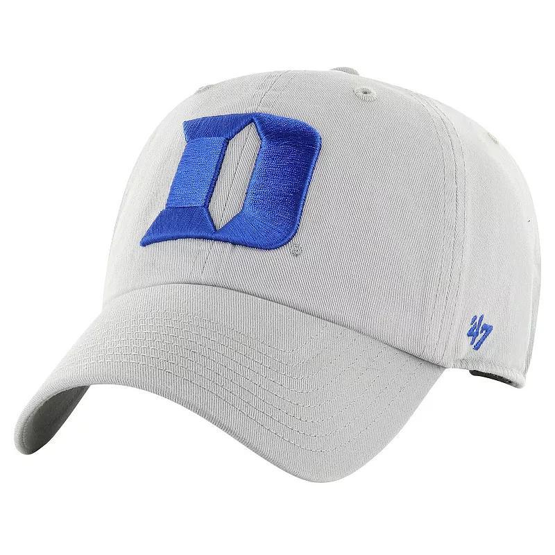 Mens 47 Gray Duke Blue Devils Clean Up Adjustable Hat Product Image