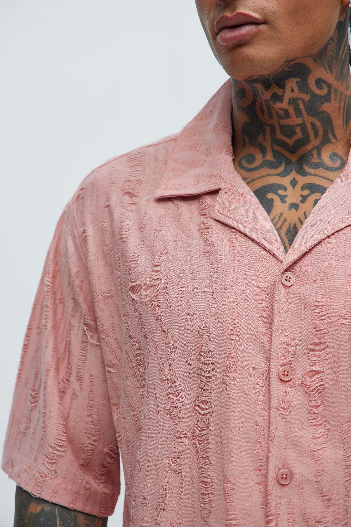 Lynx Textured Shirt - Mauve Product Image