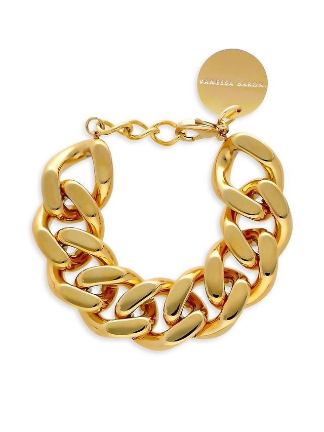 Womens Goldtone Flat Chain Bracelet Product Image