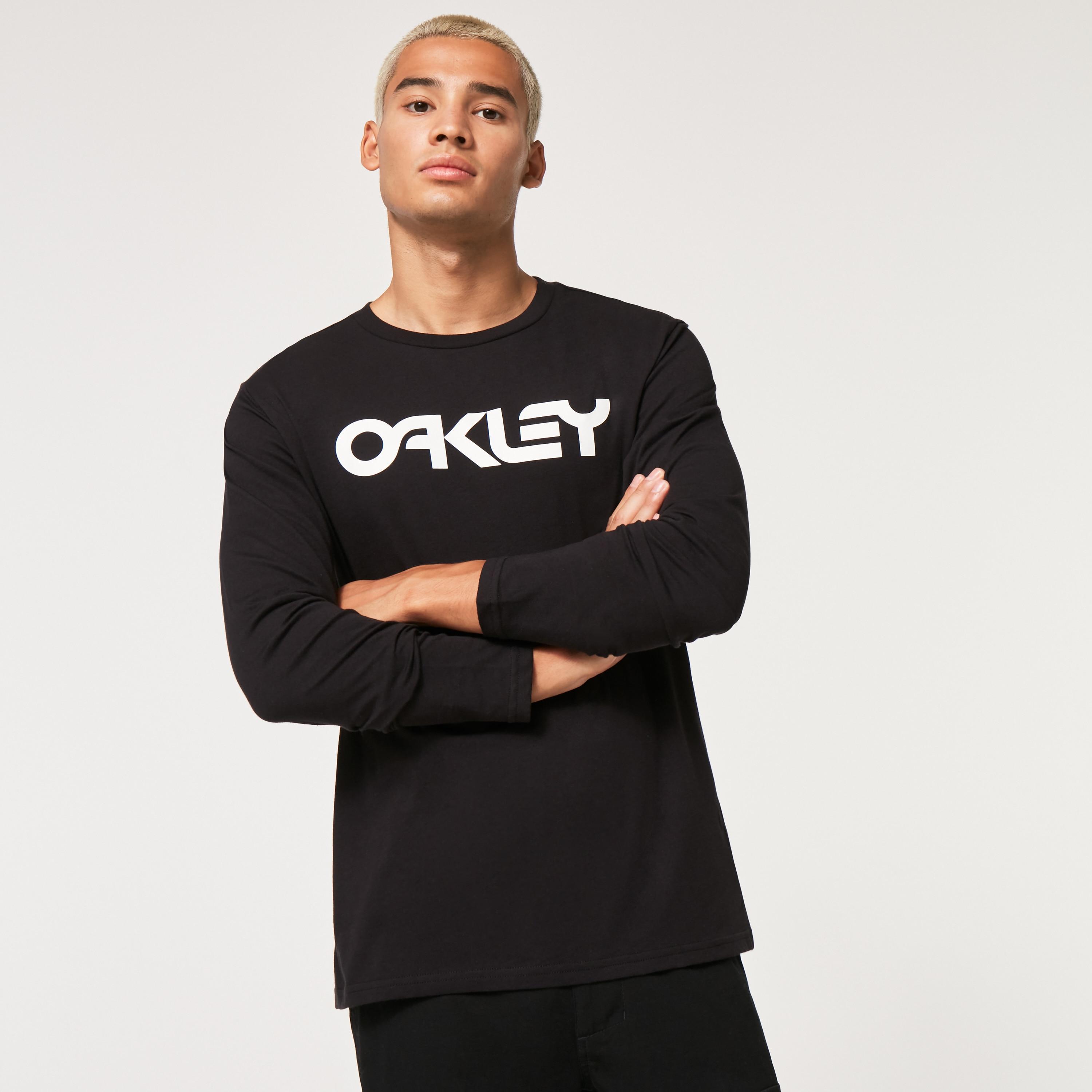 Oakley Mark II 2.0 Long Sleeve Tee (Black/White) Men's Clothing Product Image