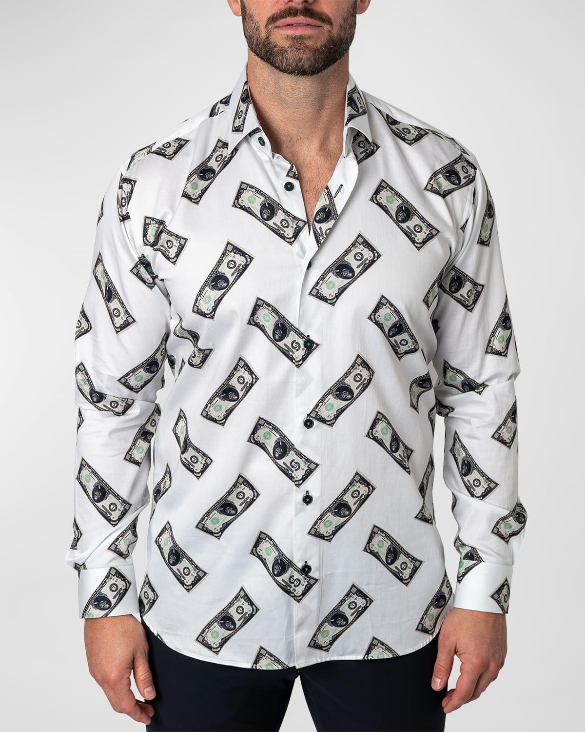 Maceoo Fibonacci Money Money Money Cotton Button-Up Shirt Product Image