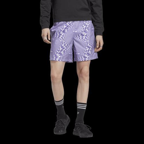 adidas Originals Mens All Over Print Shorts - White/Purple Rush Product Image