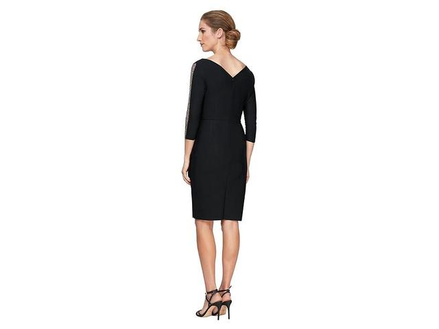 Alex Evenings Embellished Surplice Neck Sheath Dress Product Image