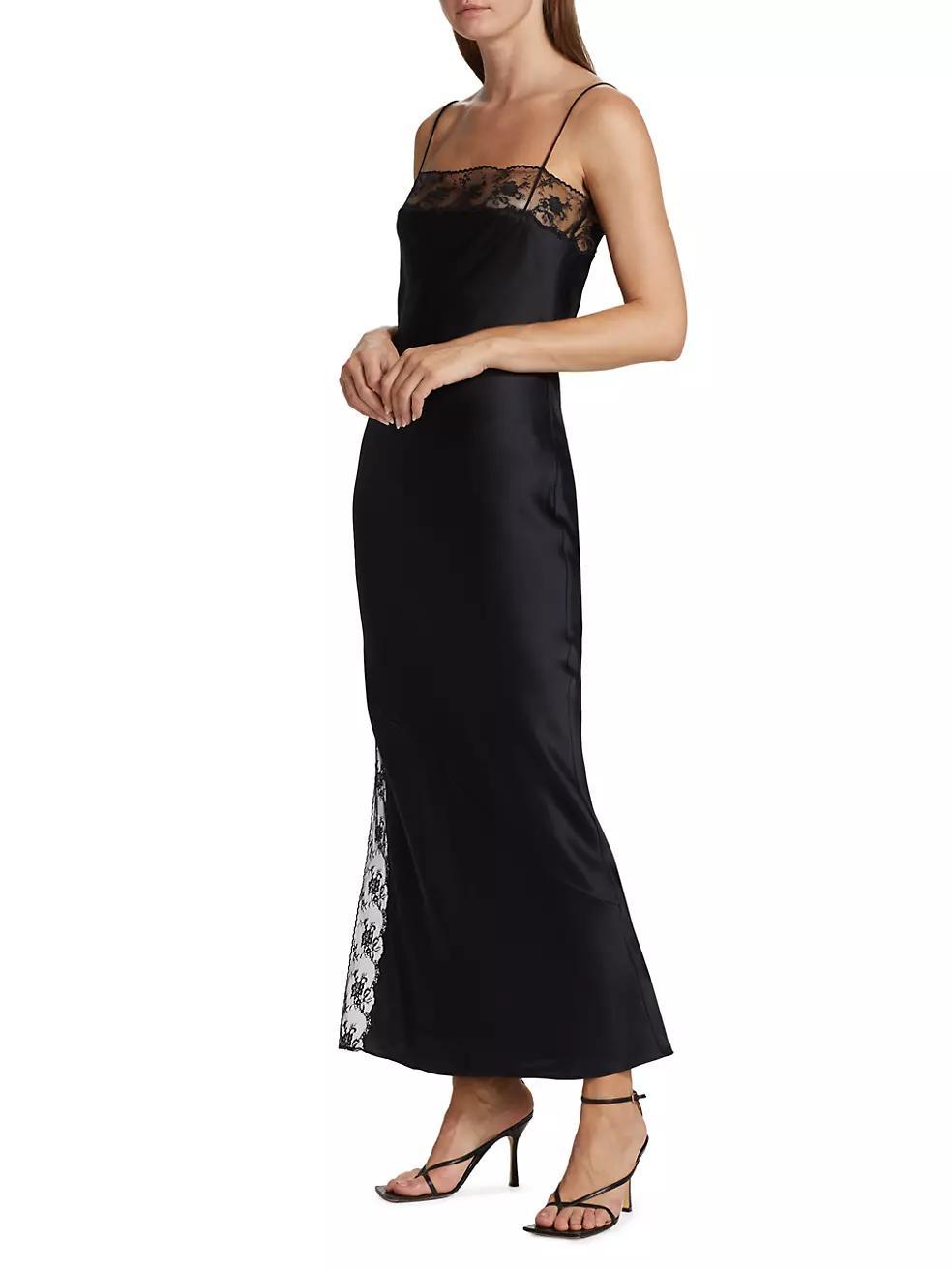 Willa Silk Satin Maxi-Dress Product Image