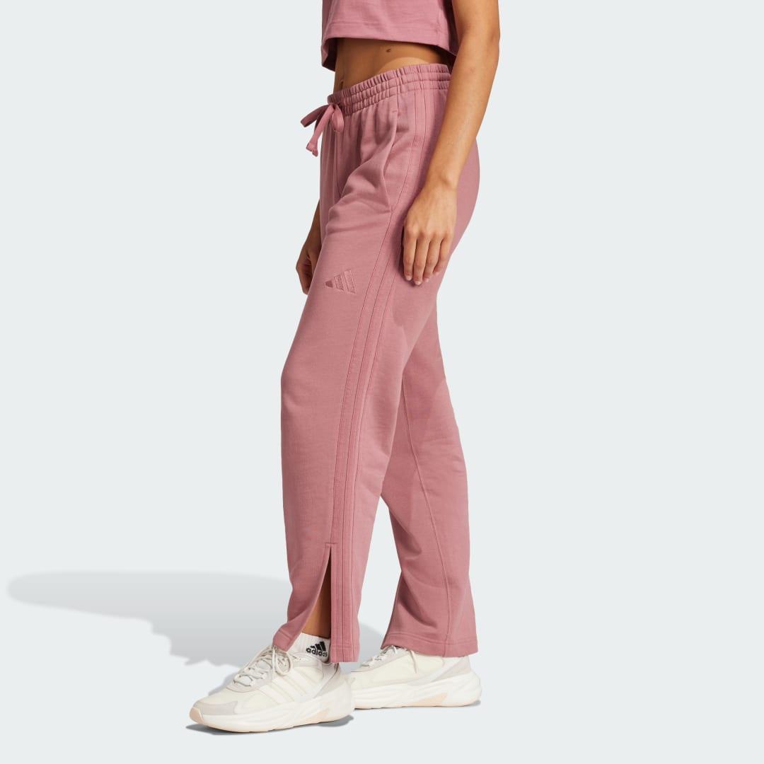 adidas ALL SZN French Terry 3-Stripes Straight Leg Pants Black S Womens Product Image