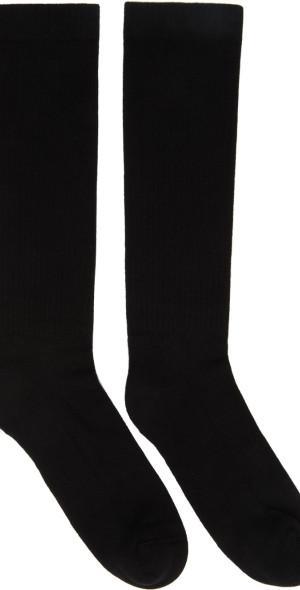 Rick Owens DRKSHDW Black Graphic Logo Socks Product Image