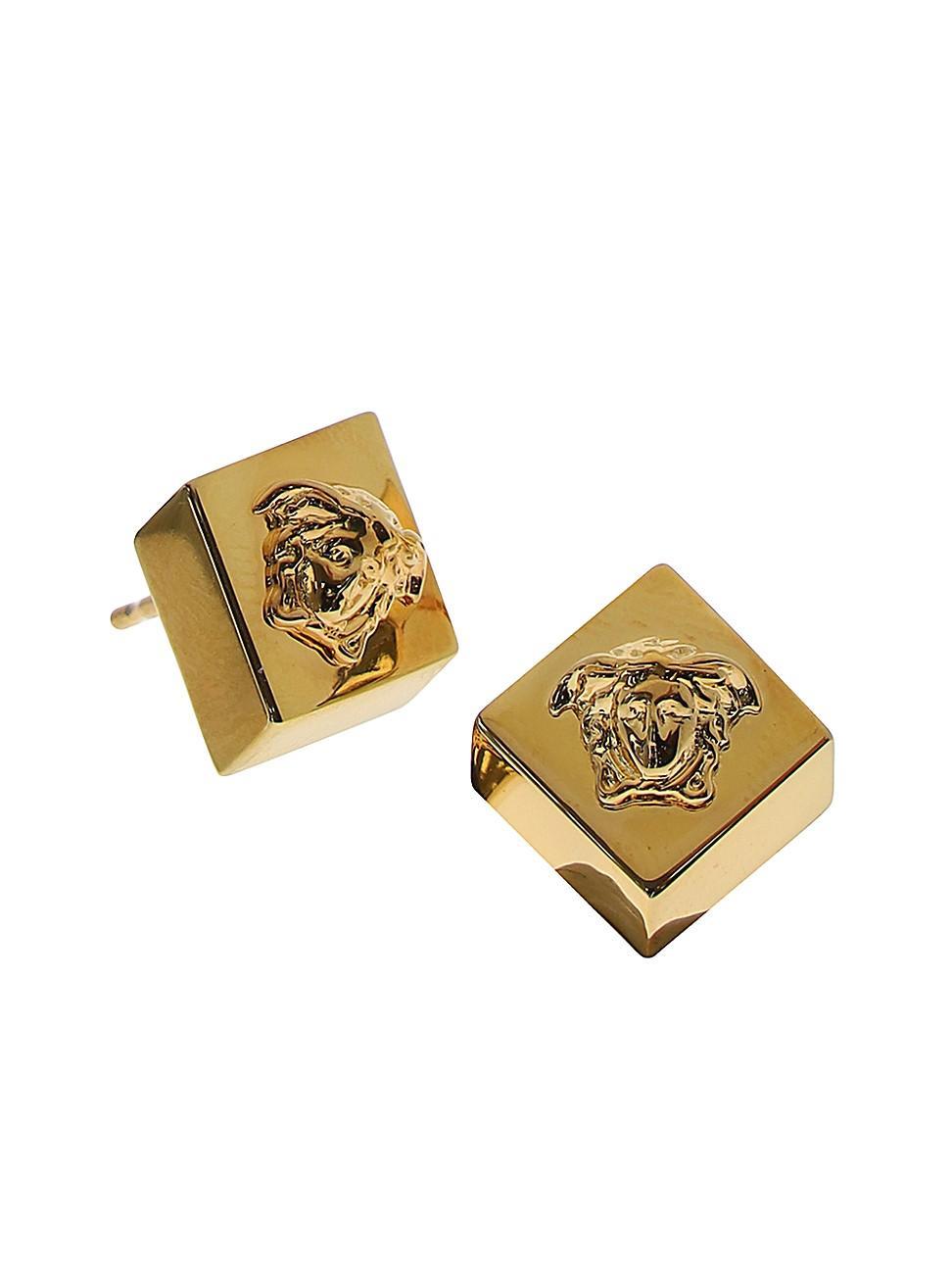 Womens Goldtone Medusa Stud Earrings Product Image