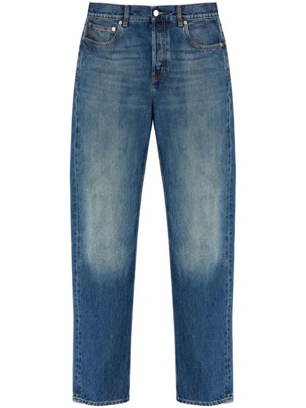 Logo Detailed Jeans In Blue Product Image